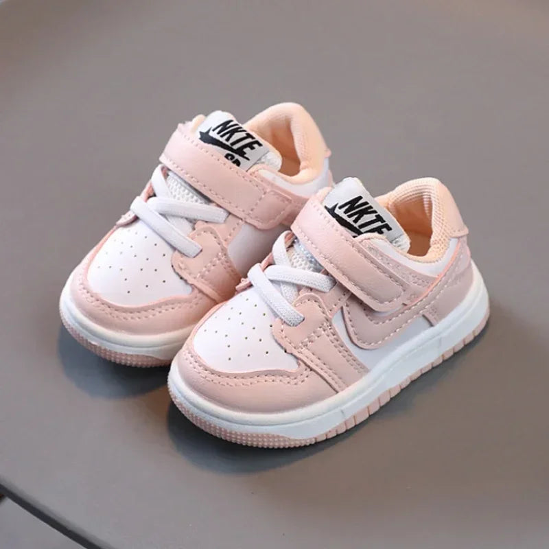 2025 New Toddler Baby Kids Fashion Design Walking Shoes Sneakers White Non-slip Casual Shoes Boys Breathable Outdoor Board Shoes - TiniLoom