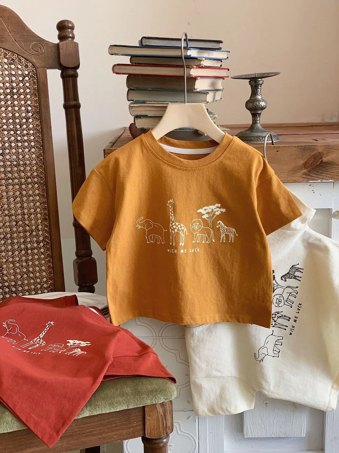 Summer Boys Solid Color Base Shirt Pure Cotton Clothing Thin Round Neck Short Sleeve Tops Child New Print T-shirt Outer Wear - TiniLoom