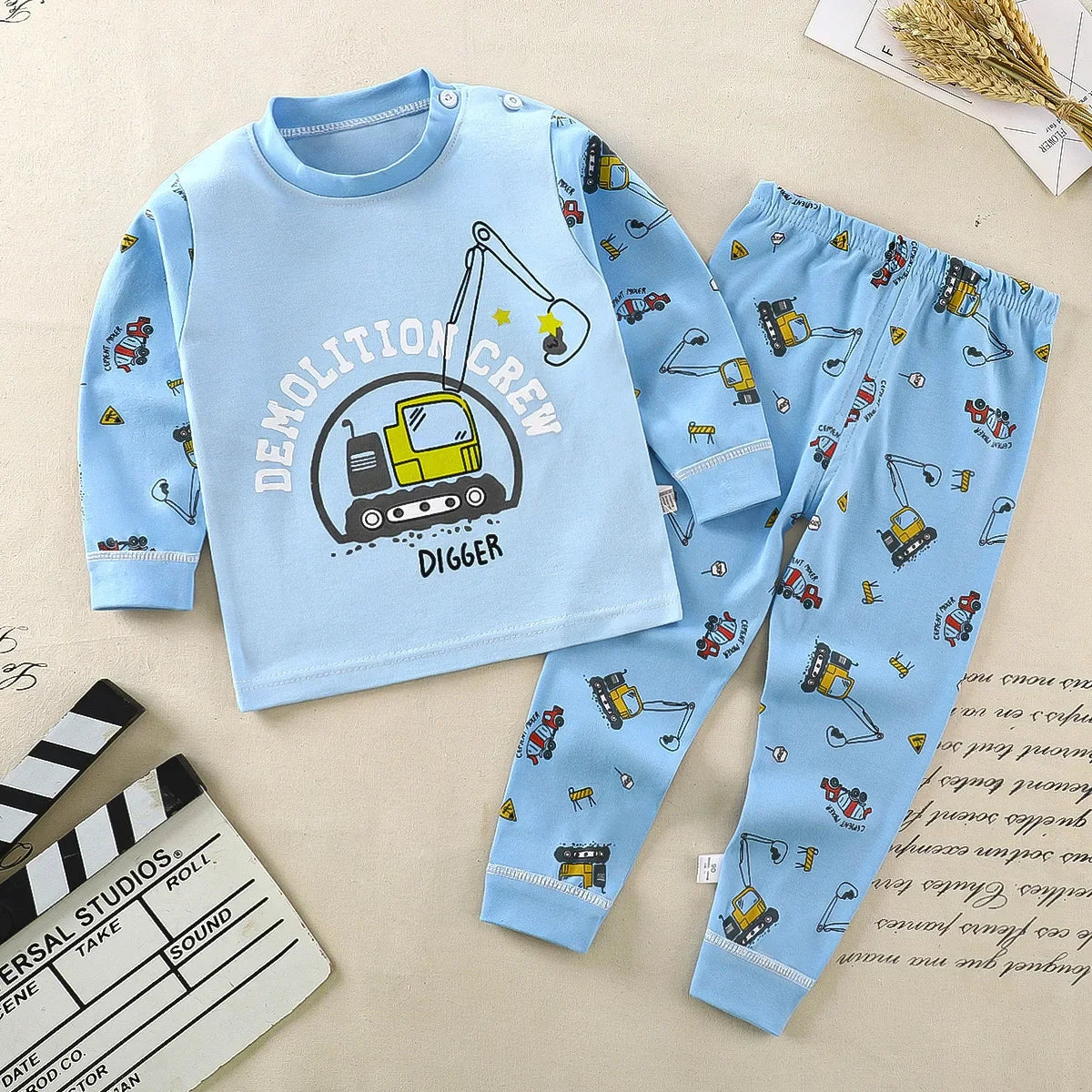 Kids Clothes Children Sets Children's Clothing Boys Girls CottonAutumn winter Clothing Pants Sleepwear Underwear Christmas Gift - TiniLoom