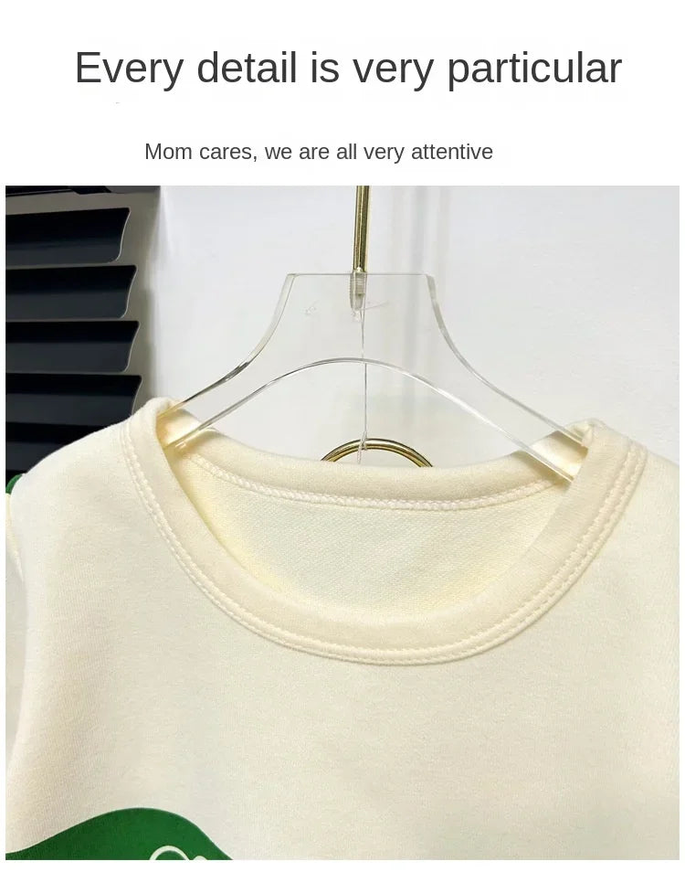 2024 New Kids Short Sleeve Suit Striped Girls Boys Set Summer Tops +short Baby Clothes Children's Wear - TiniLoom
