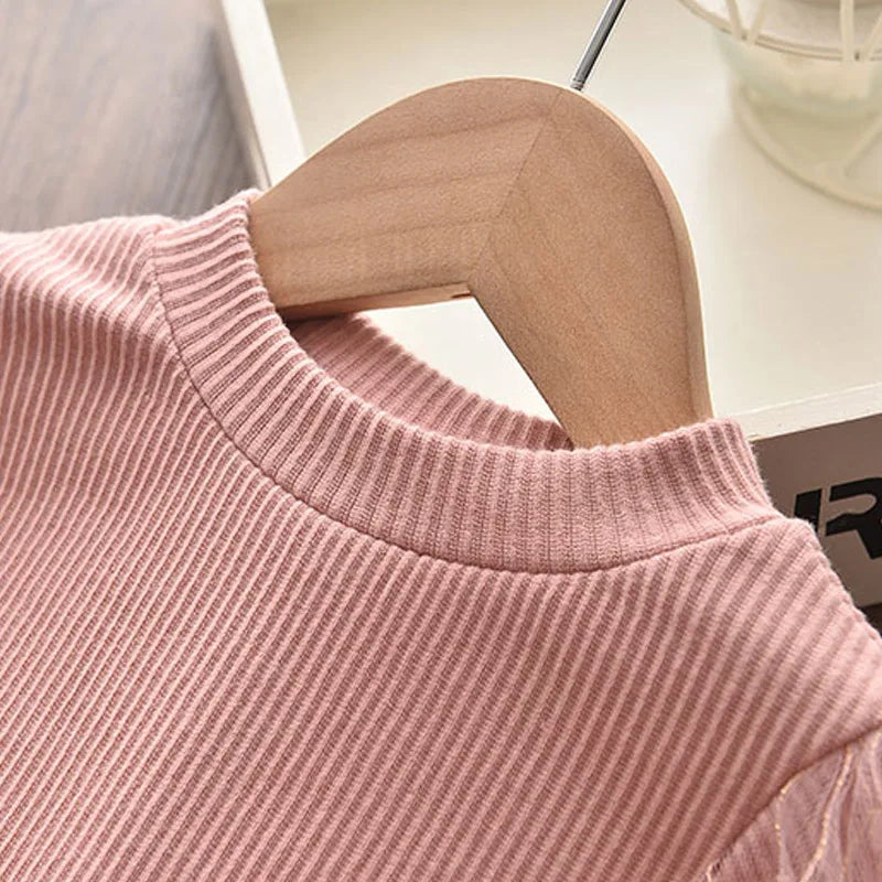 Melario New Fall Baby Girl Cute Costume Children Girls Mesh Cotton Dress Long Puff Sleeve Princess Dresses Spring Girls Dress - TiniLoom