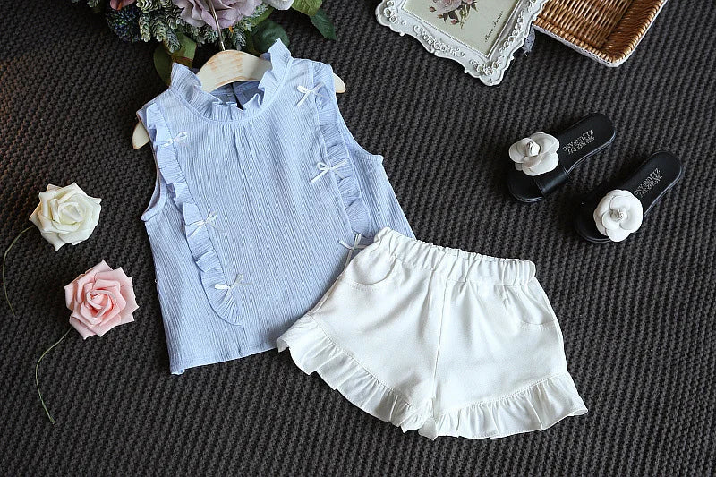 Toddler Girl Summer Clothing Set Baby Girls Printed T-shirt + Short Pants Outfit Infant Kids' Fashion Clothes 0-5 Years - TiniLoom