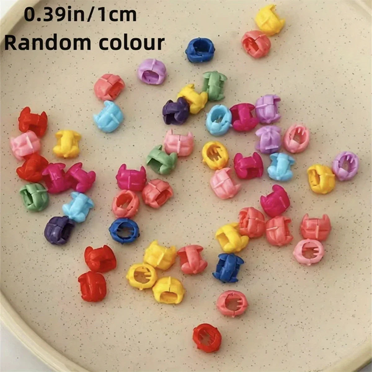 100pcs Small Clips Colorful Hair Clip For Hair Styling Braid Hair, Sweet Cute Hair Accessories - TiniLoom