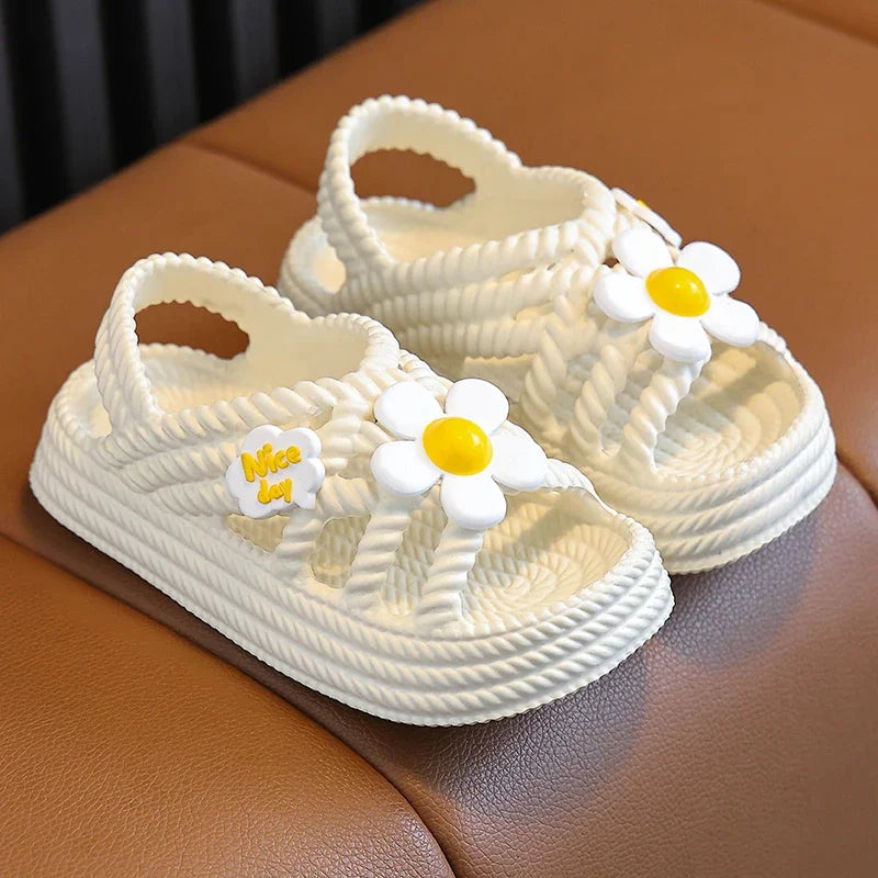2025 New Children's Slippers Summer Girls and Boys Bathroom Home Anti slip Beach Shoes Soft Soled Baby Sandals - TiniLoom