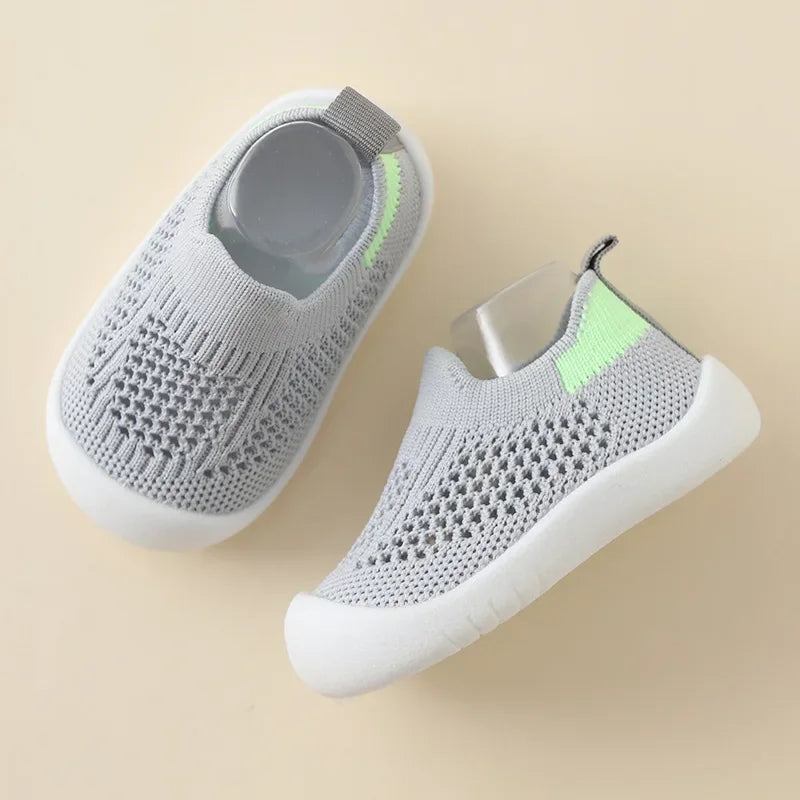 Spring Summer Toddler Shoes Breathable Knitted Kids Sneakers Boys Slip-on Tennis Shoes Girls Soft Non-slip School Casual Shoes - TiniLoom