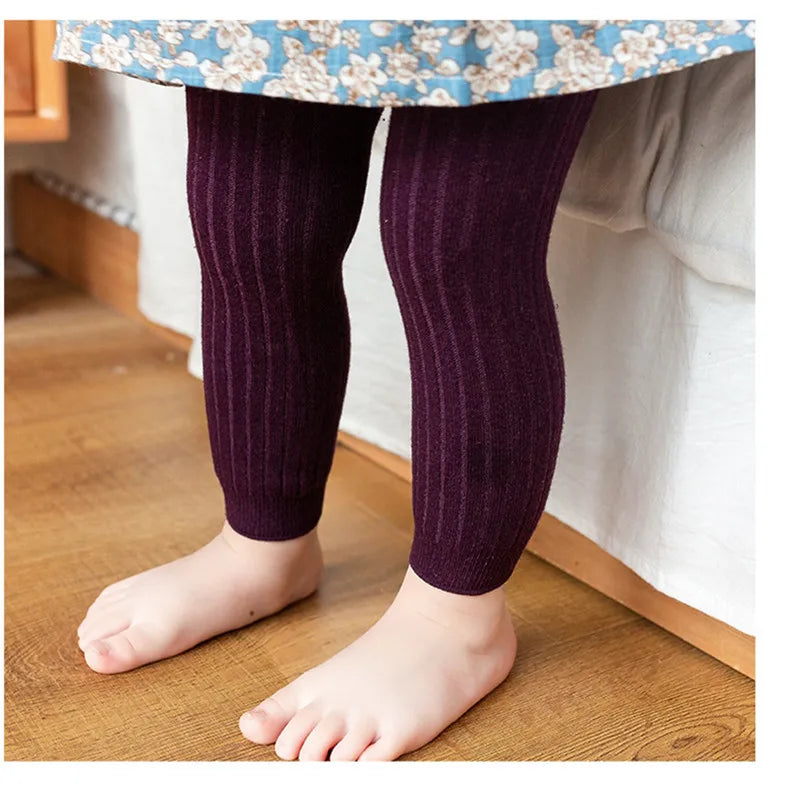 Spring Autumn Baby Boys Girls Pants Newborn Girl Leggings Tights Cotton Stretch Kids Children Knitting Trousers For 0 to 6Years - TiniLoom