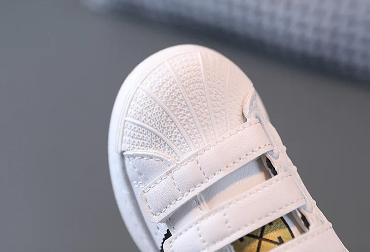 Children's Sneakers Kids Fashion Design White Non-slip Casual Shoes Boys Girls Hook Breathable Sneakers Toddler Outdoor Shoes - TiniLoom