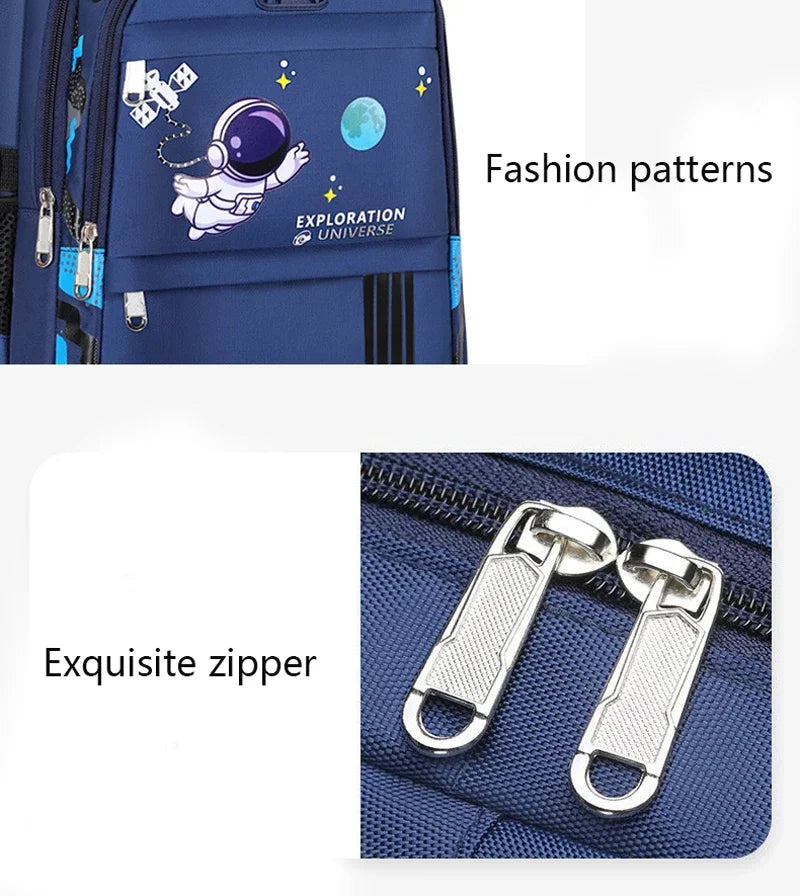 Kid Backpack 2-16Year Children School Bags for Boys Astronaut School Backpack Waterproof Primary Boy Book Bag Mochila Infantil - TiniLoom