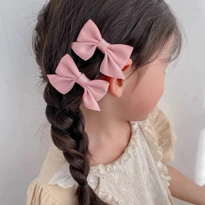 2 Piece Bow Hair Clip Elegant Flower Hair Clips For Kids Ladies Set Hairpin Hair Accessories Korean Style Bair Accessories - TiniLoom
