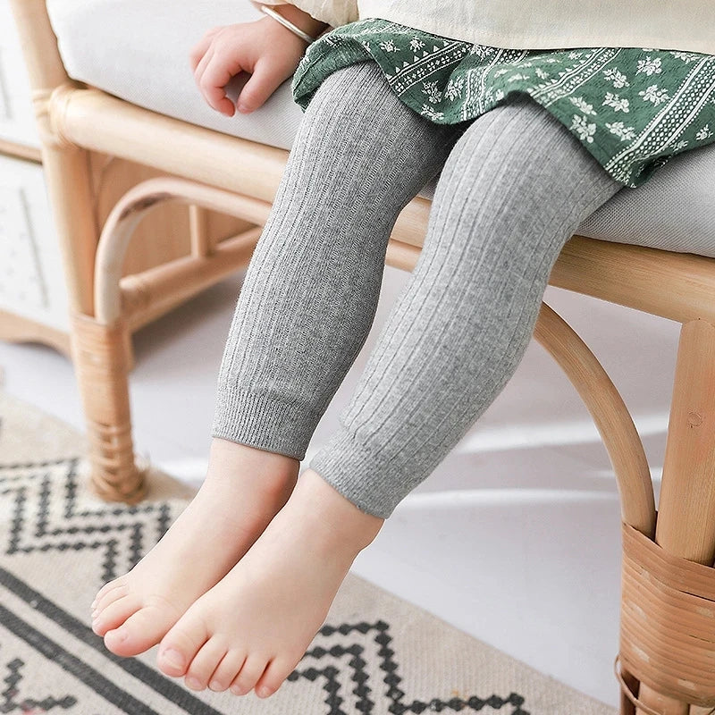 Spring Autumn Baby Boys Girls Pants Newborn Girl Leggings Tights Cotton Stretch Kids Children Knitting Trousers For 0 to 6Years - TiniLoom