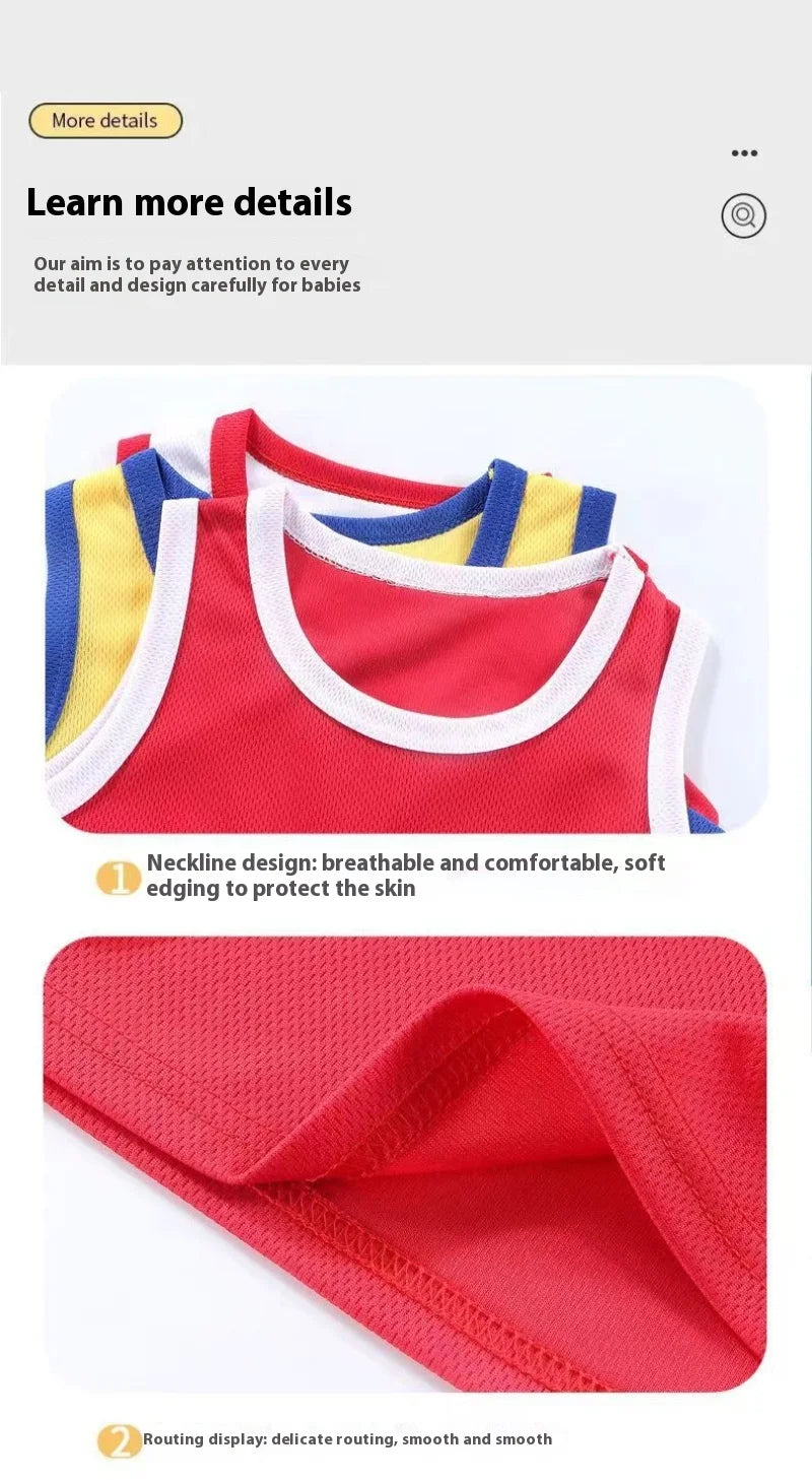 2025 Summer New Breathable Boys Vest Sets Anime Spiderman Children's Sleeveless Top Shorts Two Piece Suit Kids Casual Outfits - TiniLoom