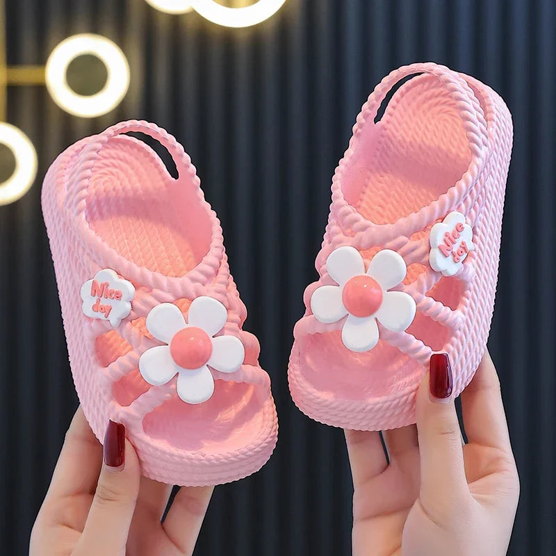 2025 New Children's Slippers Summer Girls and Boys Bathroom Home Anti slip Beach Shoes Soft Soled Baby Sandals - TiniLoom