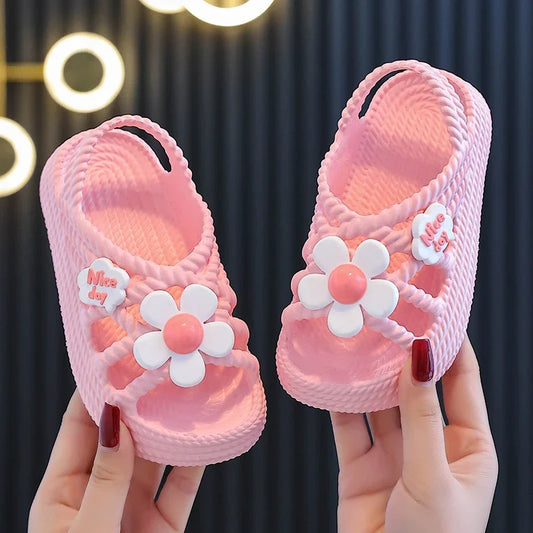 2025 New Children's Slippers Summer Girls and Boys Bathroom Home Anti slip Beach Shoes Soft Soled Baby Sandals - TiniLoom