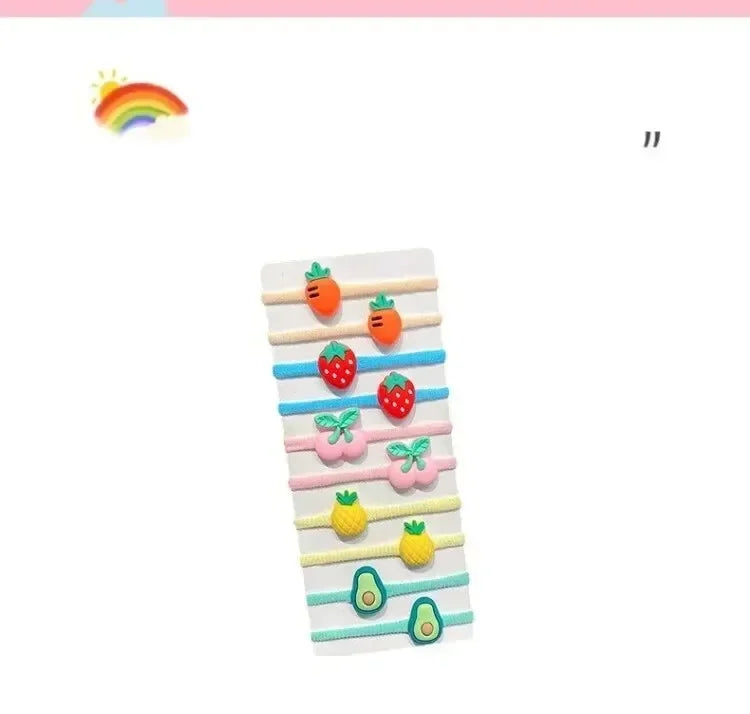 20-40 Pieces/Set Rubber Band for Children Cartoon Hair Band New Sweet Hair Rope Hair Accessories - TiniLoom