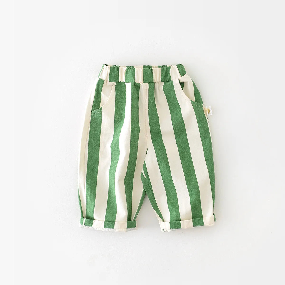 2024 Autumn Boy Girl Children Loose Striped Casual Pants Baby Pockets Fashion Pants Kid Outdoor Cotton Trousers Toddler Costume - TiniLoom