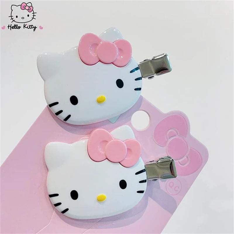 Kawaii Sanrio Hello Kitty Hairpin Girls Ornaments Anime Accessories Cartoon Headrope Scrunchies Hair Circle Headdress Hair Gifts - TiniLoom