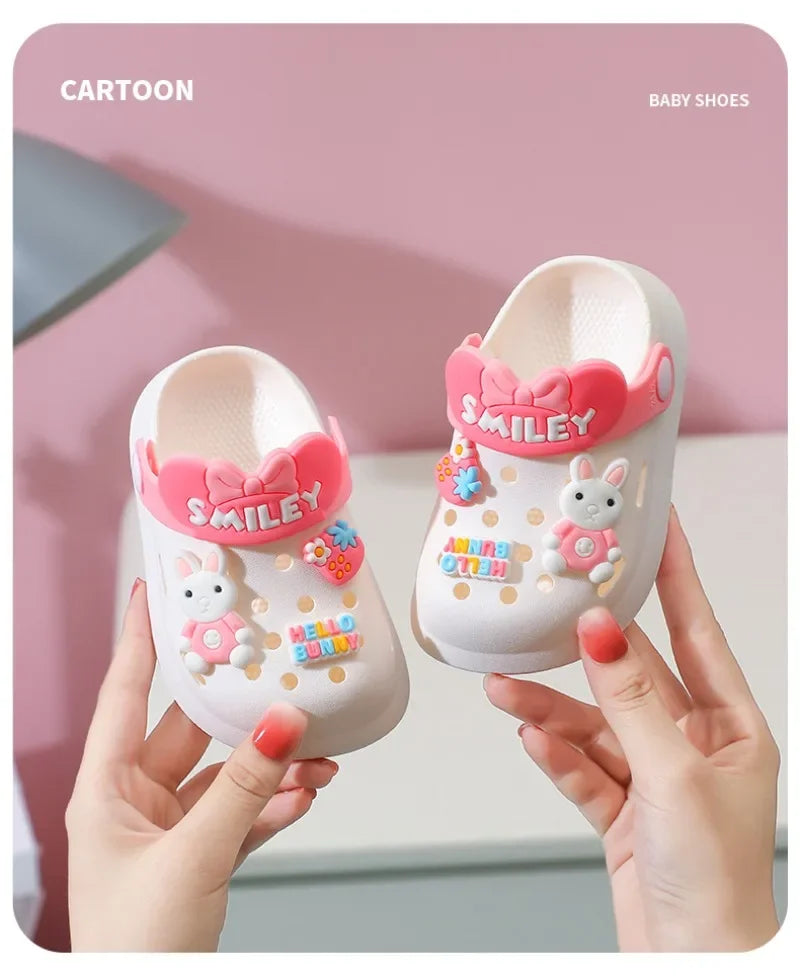 Slippers Baby Shoe Sandals Mules Breathable Boys Girls Sandals with Soft Sole for Indoor Outdoor Activities and Anti-Slip Design - TiniLoom