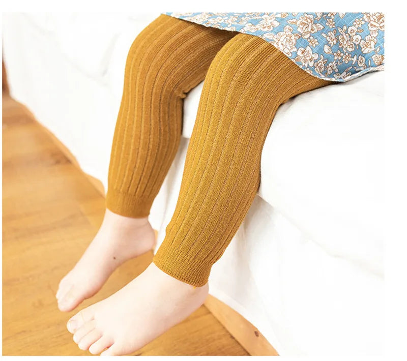Spring Autumn Baby Boys Girls Pants Newborn Girl Leggings Tights Cotton Stretch Kids Children Knitting Trousers For 0 to 6Years - TiniLoom