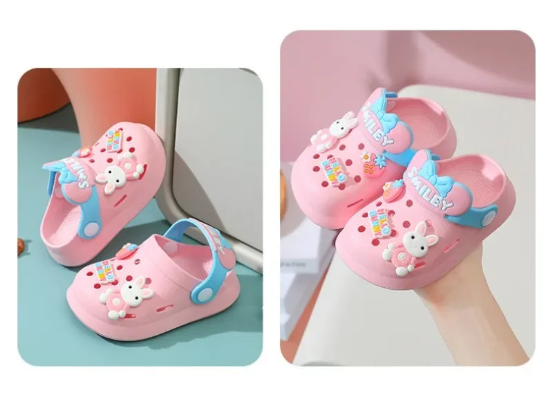 Slippers Baby Shoe Sandals Mules Breathable Boys Girls Sandals with Soft Sole for Indoor Outdoor Activities and Anti-Slip Design - TiniLoom