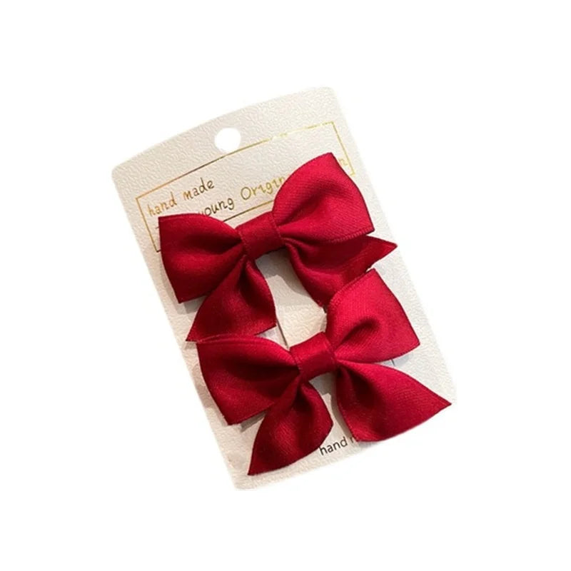 2 Piece Bow Hair Clip Elegant Flower Hair Clips For Kids Ladies Set Hairpin Hair Accessories Korean Style Bair Accessories - TiniLoom