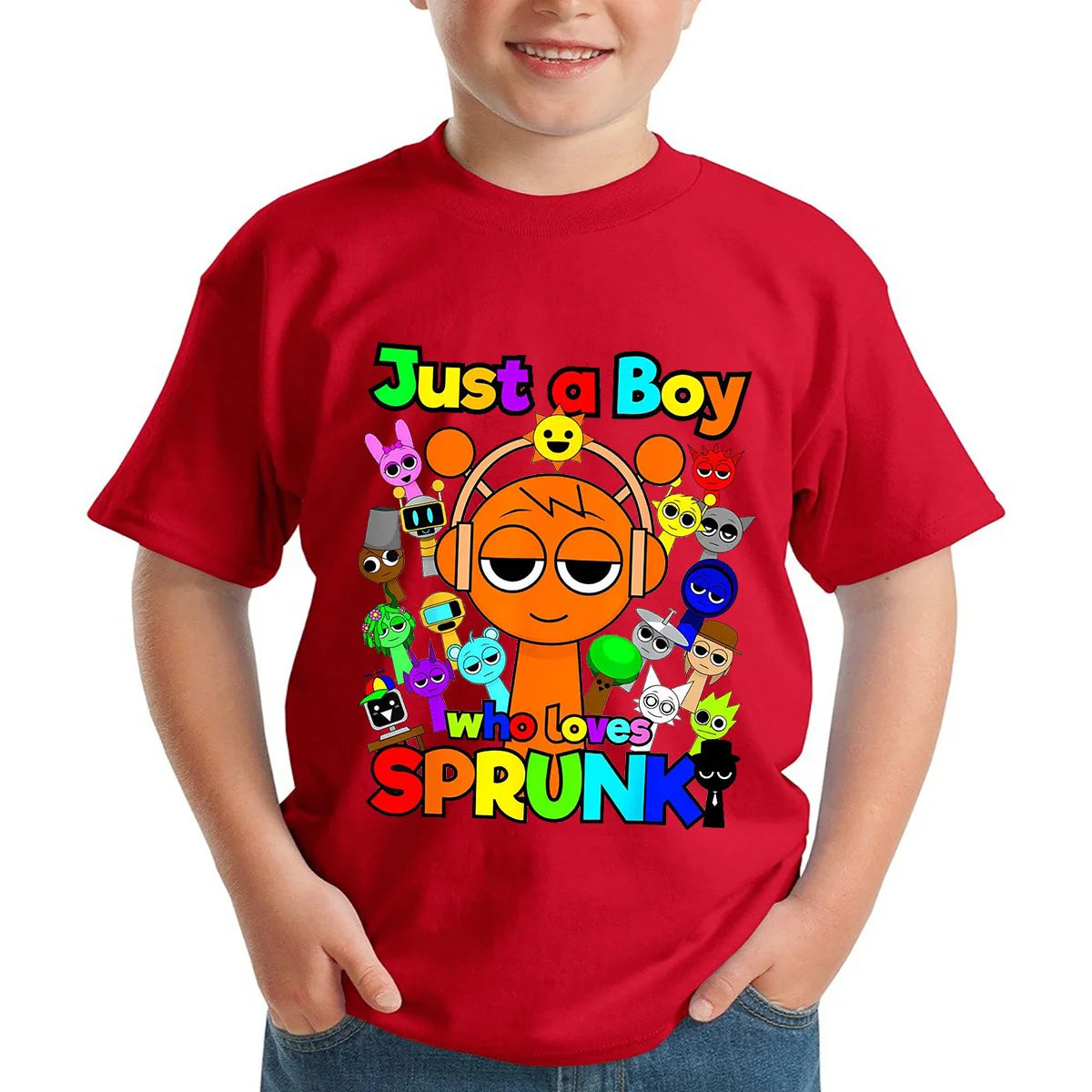 Kids T Shirts Game Sprunki Incredibox Cartoon Print Boys T shirt Summer Casual Short Sleeve Baby Girls Clothes Children Tee Tops - TiniLoom