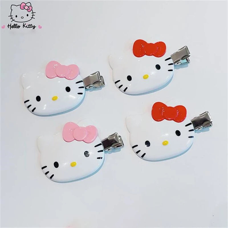 Kawaii Sanrio Hello Kitty Hairpin Girls Ornaments Anime Accessories Cartoon Headrope Scrunchies Hair Circle Headdress Hair Gifts - TiniLoom