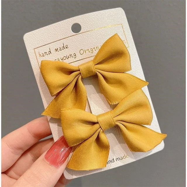 2 Piece Bow Hair Clip Elegant Flower Hair Clips For Kids Ladies Set Hairpin Hair Accessories Korean Style Bair Accessories - TiniLoom