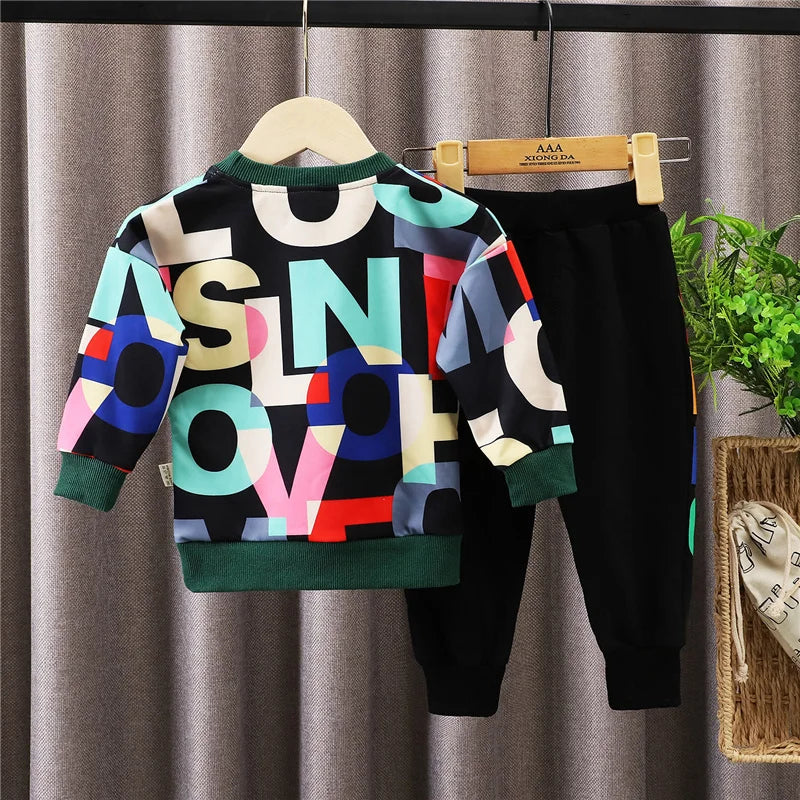 New Spring Autumn Baby Girl Clothes Boys Outfits Children Casual T-Shirt Pants 2Pcs/Sets Toddler Sports Costume Kids Tracksuits - TiniLoom