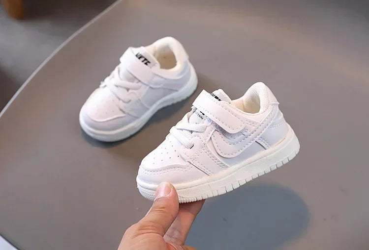 2025 New Toddler Baby Kids Fashion Design Walking Shoes Sneakers White Non-slip Casual Shoes Boys Breathable Outdoor Board Shoes - TiniLoom