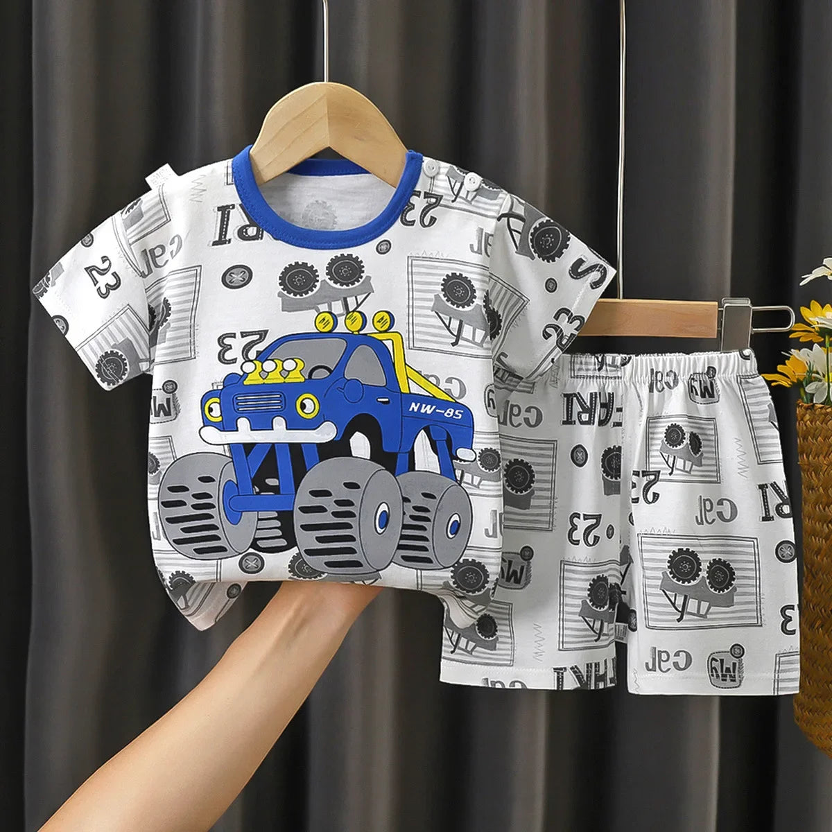 2PCS Children's Sets mother Kids Clothes Boys Girl T-shirt Shorts Summer Cotton Short sleeve Baby Children Clothing Toddler Suit - TiniLoom