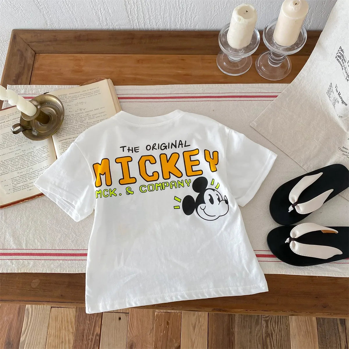 Mickey Kids Clothing Tees Summer Printed Cartoon Fashion Short Sleeve Boys T-shirt Popular Design Children's T Shirts Crewneck - TiniLoom