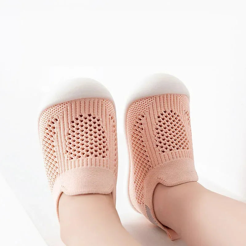 Spring Summer Toddler Shoes Breathable Knitted Kids Sneakers Boys Slip-on Tennis Shoes Girls Soft Non-slip School Casual Shoes - TiniLoom