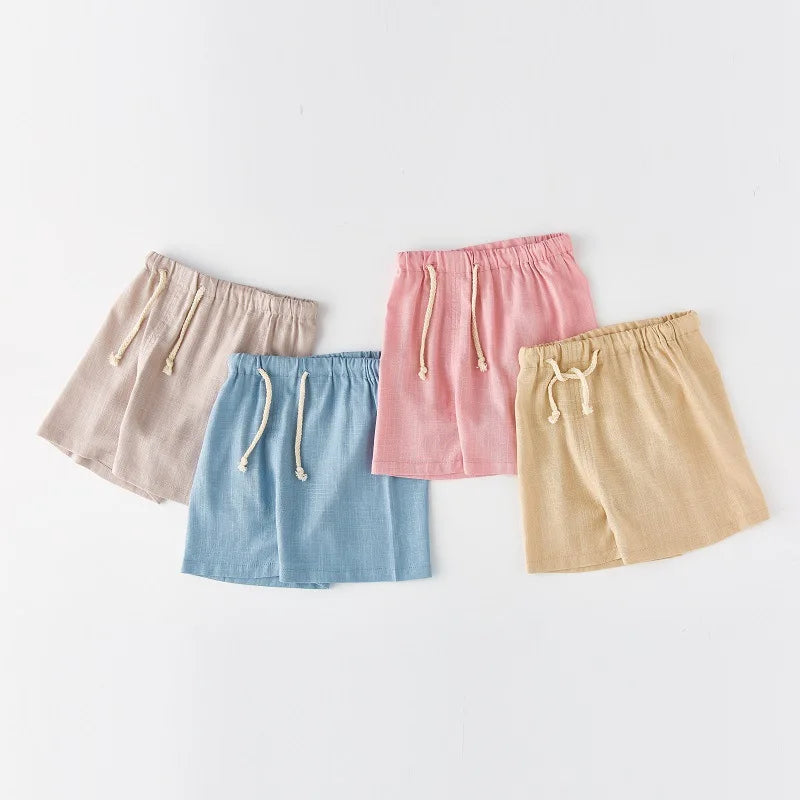 Children's Cotton And Linen Trousers Spring And Summer Thin Boys And Girls Linen Pant Baby Harem Pants WT620 - TiniLoom