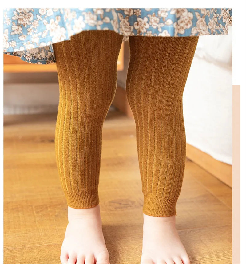 Spring Autumn Baby Boys Girls Pants Newborn Girl Leggings Tights Cotton Stretch Kids Children Knitting Trousers For 0 to 6Years - TiniLoom