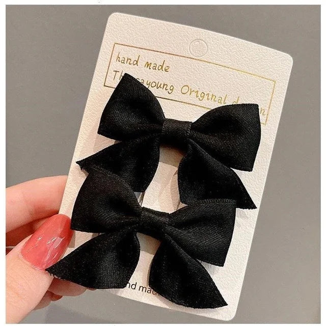 2 Piece Bow Hair Clip Elegant Flower Hair Clips For Kids Ladies Set Hairpin Hair Accessories Korean Style Bair Accessories - TiniLoom