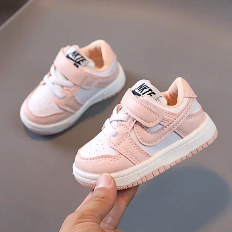 2025 New Toddler Baby Kids Fashion Design Walking Shoes Sneakers White Non-slip Casual Shoes Boys Breathable Outdoor Board Shoes - TiniLoom