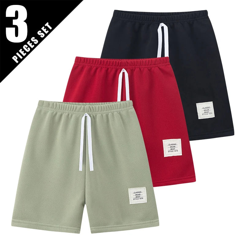 1/3 Pcs Four Seasons Children's Leisure Sports Pants Solid Color Basic Boy Running Holiday 9 Pants Girl Joker Comfortable Pants - TiniLoom