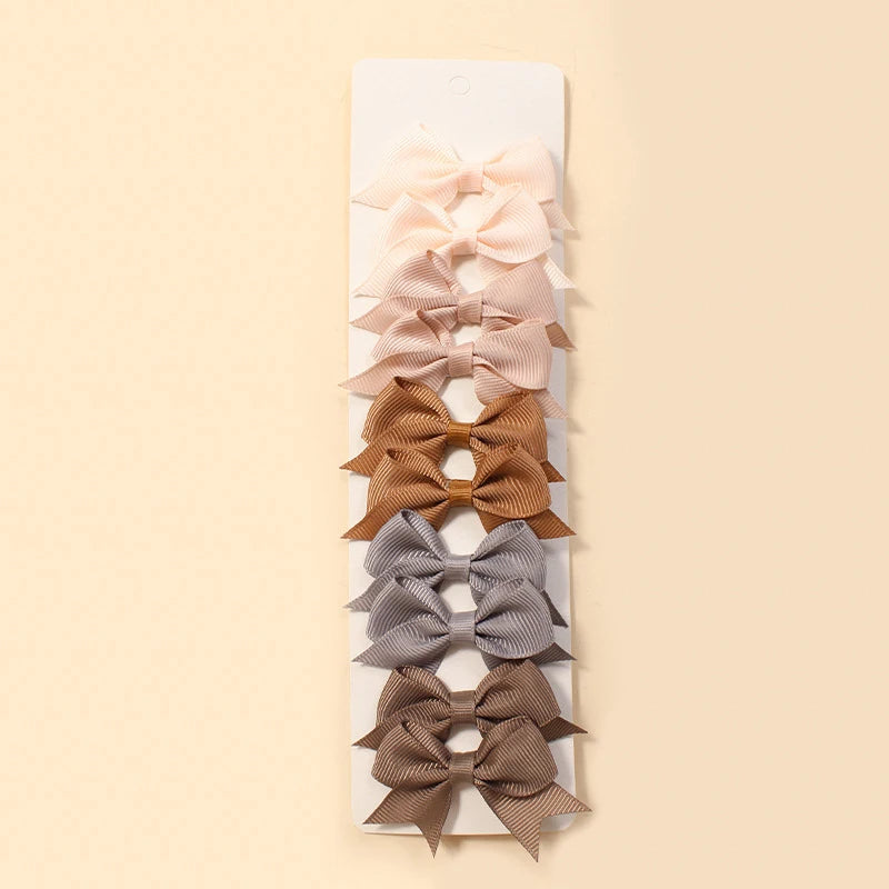 10Pcs Cute Bows Baby Hair Clips Candy Color Girls Princess Hairpins Barrettes Kids Hair Accessories - TiniLoom
