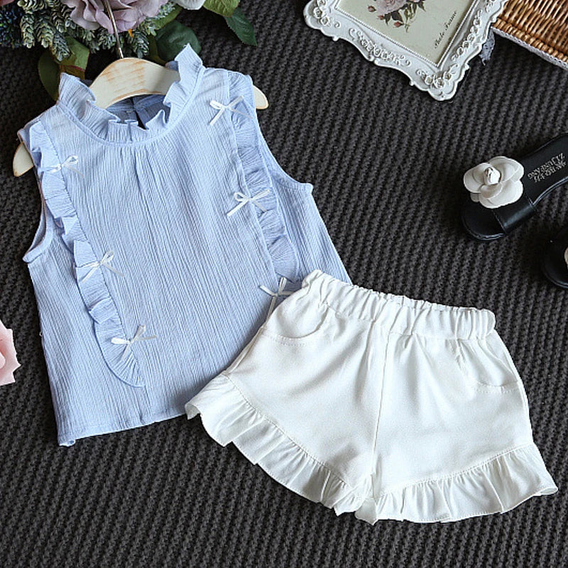 Toddler Girl Summer Clothing Set Baby Girls Printed T-shirt + Short Pants Outfit Infant Kids' Fashion Clothes 0-5 Years - TiniLoom