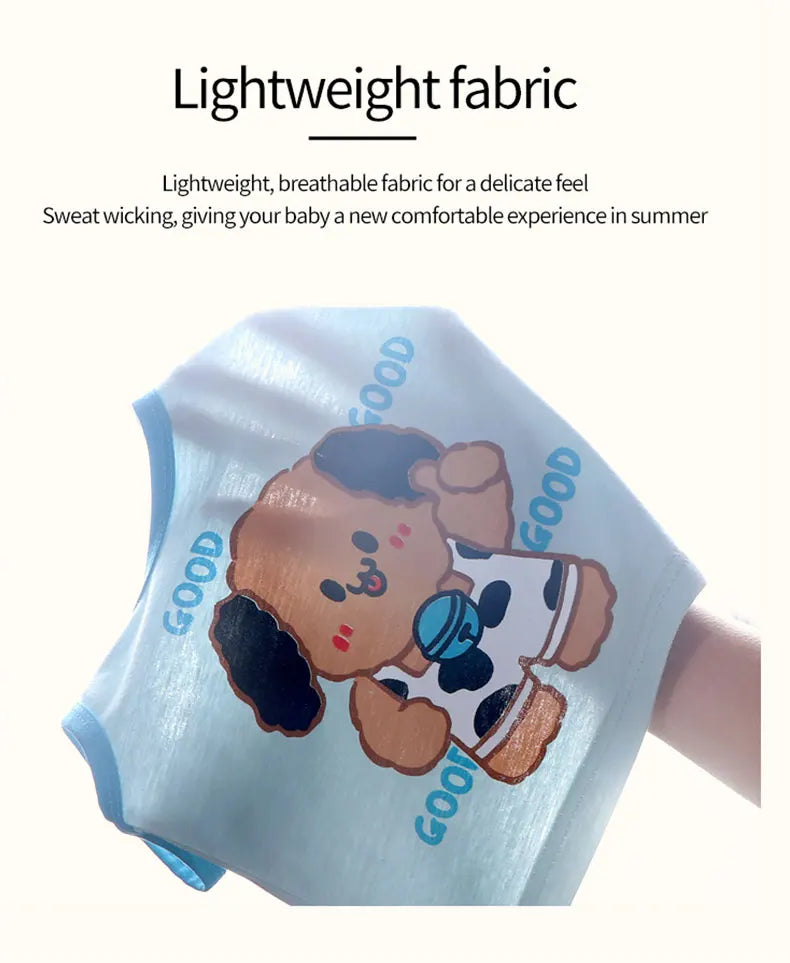Children Sets Kids Vest Suit 2PCS Set Summer Cotton T-Shirt Girl Shorts Clothes Children Boys Girls Sleeveless Suit Wear Cloth - TiniLoom