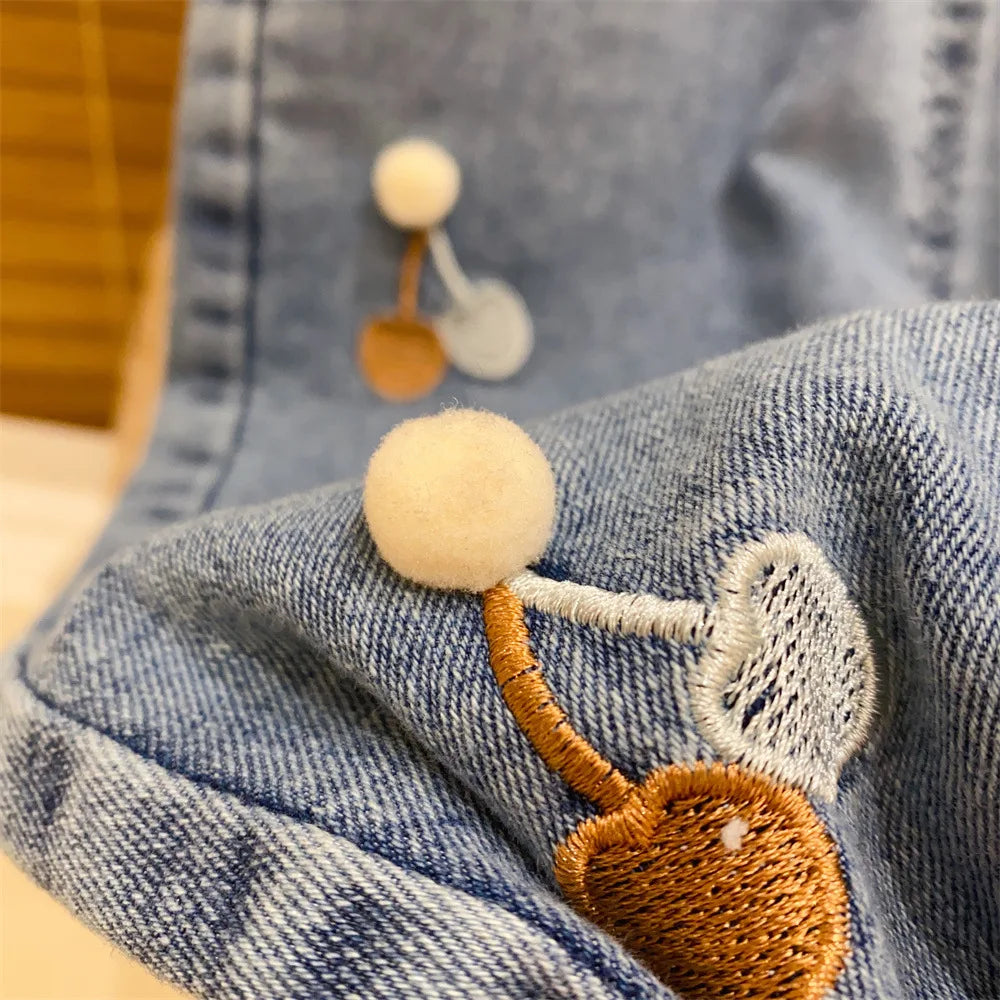 Ambroidered Flower Girl Jeans Baby Boy Kids Jeans Girl Pants Daduhey Wide Leg Pants Harem Trousers Clothes Bottoms - TiniLoom
