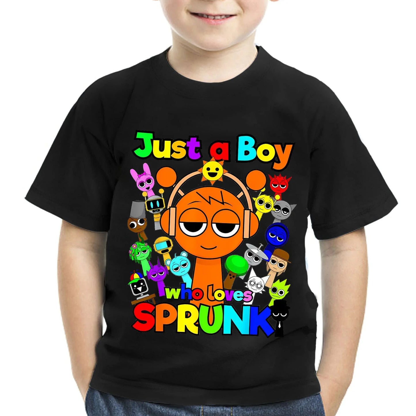 Kids T Shirts Game Sprunki Incredibox Cartoon Print Boys T shirt Summer Casual Short Sleeve Baby Girls Clothes Children Tee Tops - TiniLoom