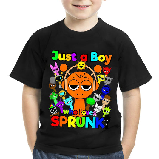 Kids T Shirts Game Sprunki Incredibox Cartoon Print Boys T shirt Summer Casual Short Sleeve Baby Girls Clothes Children Tee Tops - TiniLoom