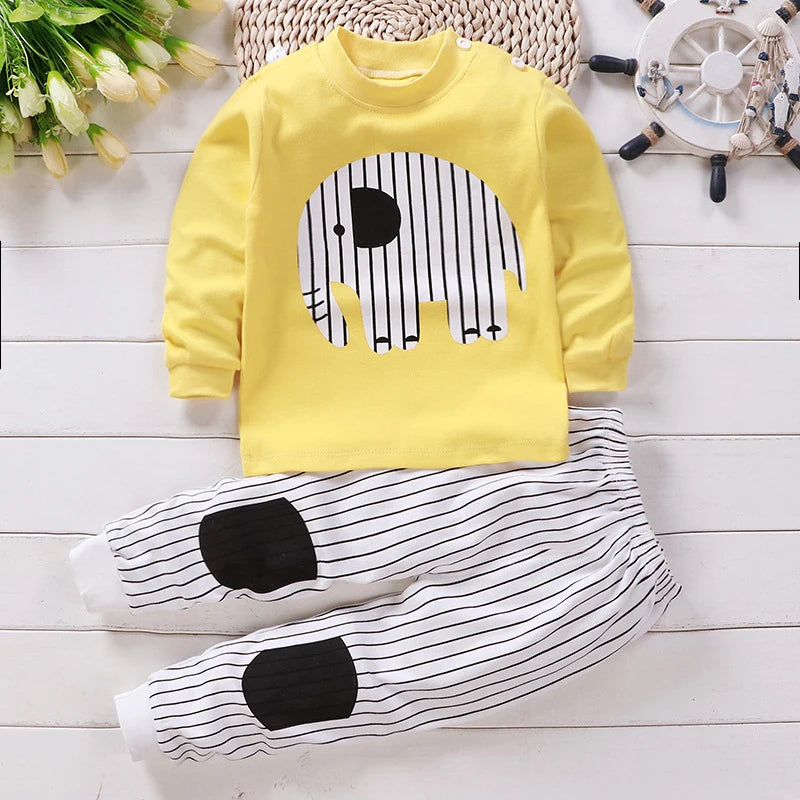 Kids Clothes Children Sets Children's Clothing Boys Girls CottonAutumn winter Clothing Pants Sleepwear Underwear Christmas Gift - TiniLoom