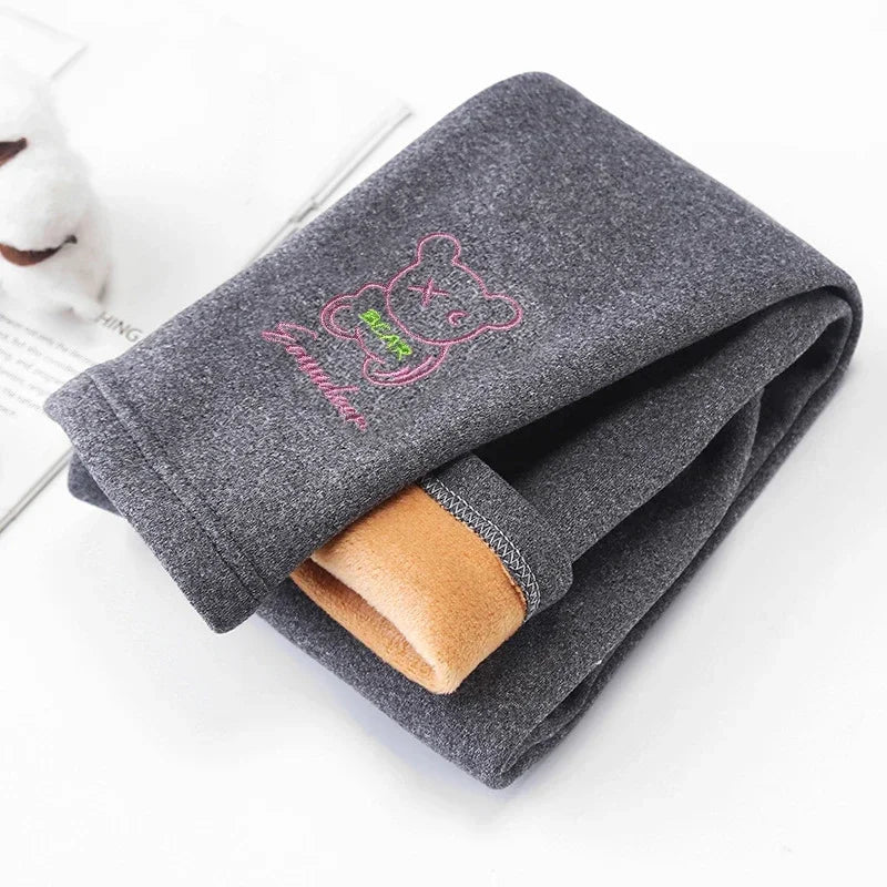 2-8Years Girls Leggings Autumn Winter Thick Warm Velvet Kids Leggings for Girls Children Bottom Part Pants Tights - TiniLoom