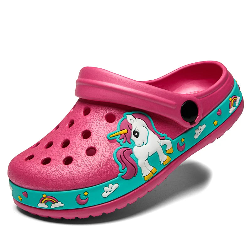Cute New Animal Baby Boys Slippers Summer Kids Cartoon Sandals Toddler Beach Shoes Girls Cute Slides Children Slippers - TiniLoom