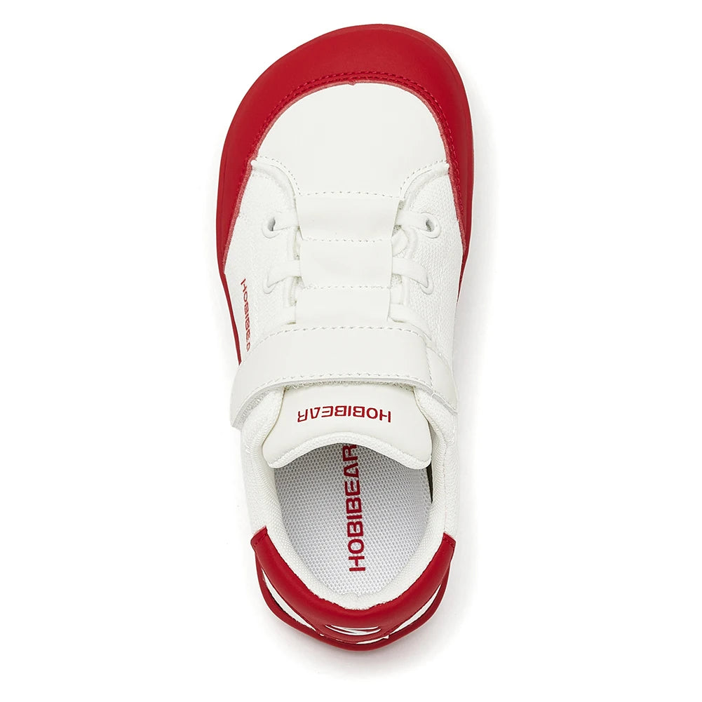 HOBIBEAR Kids Wide Toe Barefoot Shoes Boys Girls  Minimalist Sneakers Lightweight Hook Loop Mesh Artificial Leather Shoes - TiniLoom