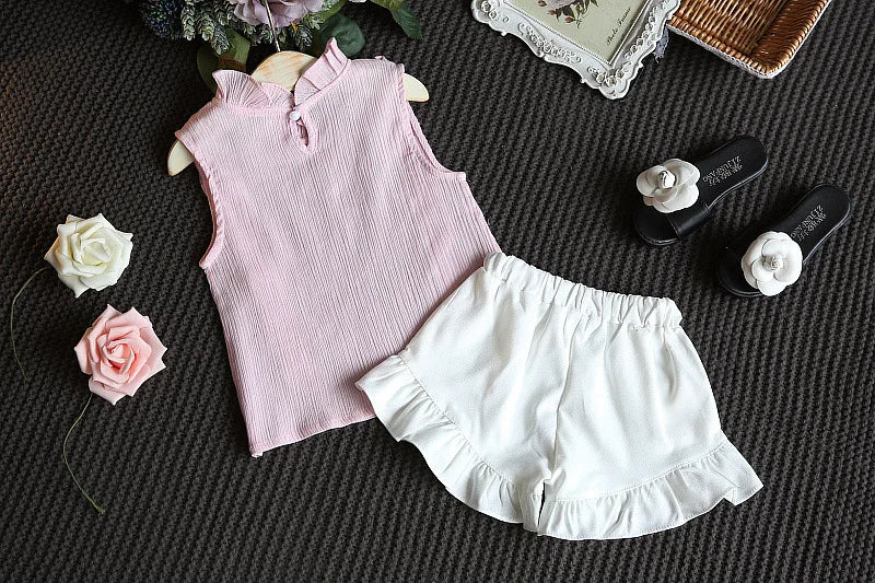 Toddler Girl Summer Clothing Set Baby Girls Printed T-shirt + Short Pants Outfit Infant Kids' Fashion Clothes 0-5 Years - TiniLoom