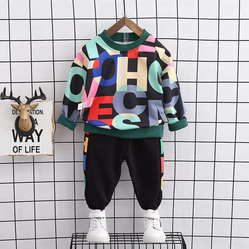 New Spring Autumn Baby Girl Clothes Boys Outfits Children Casual T-Shirt Pants 2Pcs/Sets Toddler Sports Costume Kids Tracksuits - TiniLoom
