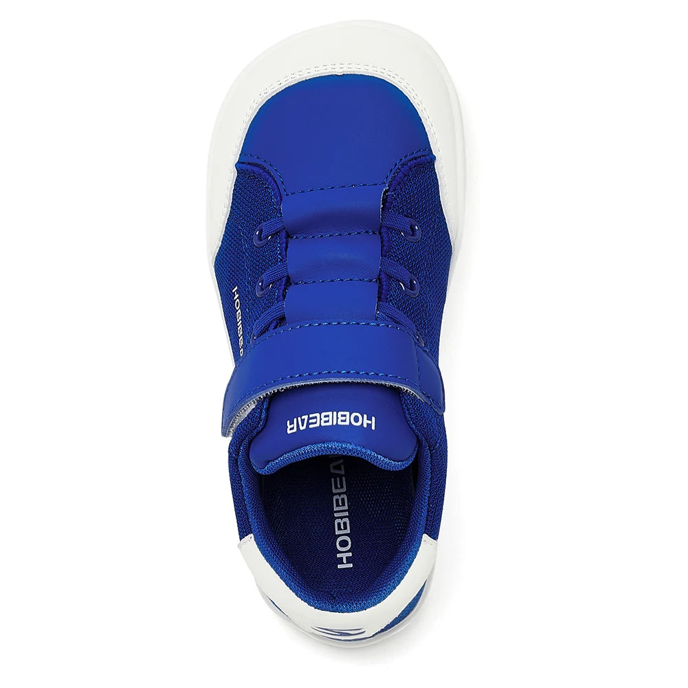 HOBIBEAR Kids Wide Toe Barefoot Shoes Boys Girls  Minimalist Sneakers Lightweight Hook Loop Mesh Artificial Leather Shoes - TiniLoom